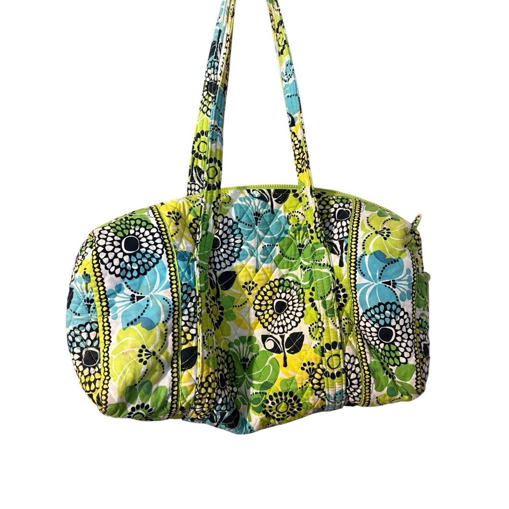 Vera Bradley Duffel Gym Travel Bag Quilted Green